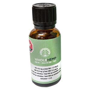 WholeHemp - Full Spectrum CBD Oil - Sativa - 30ml